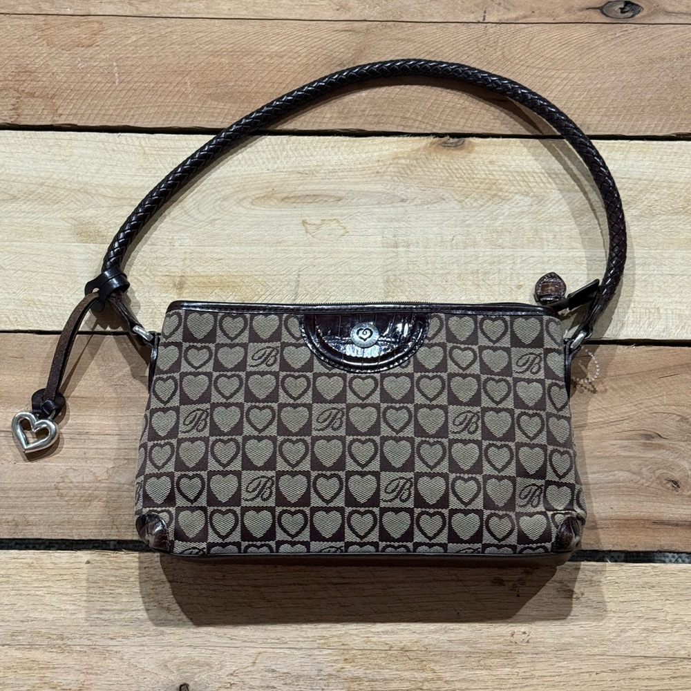 Brighton Jacquard Signature Hearts small shoulder bag B55 - Picture 1 of 10